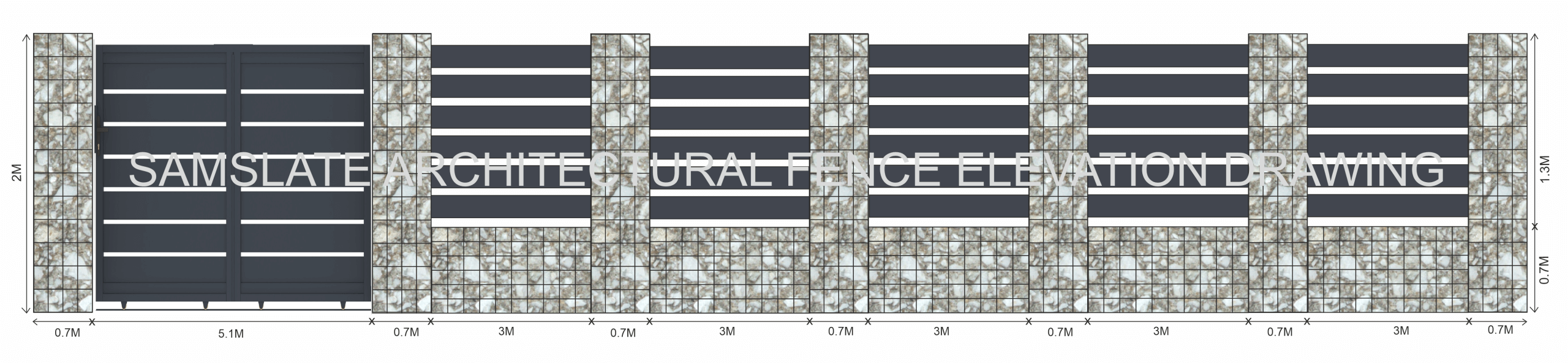 gabion elevation drawing