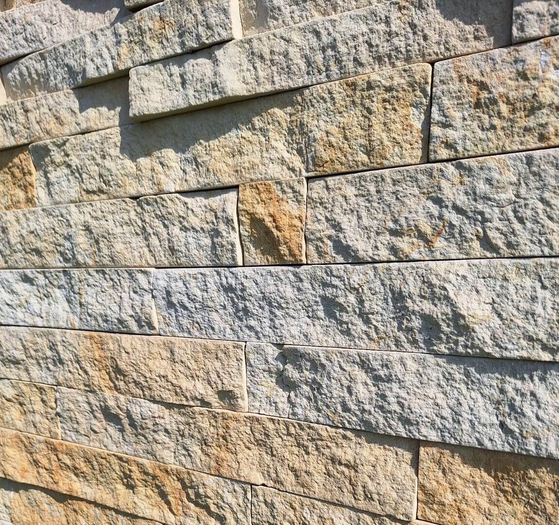 Desert Sandstone Riven stone panel for exterior wall cladding in Zimbabwe